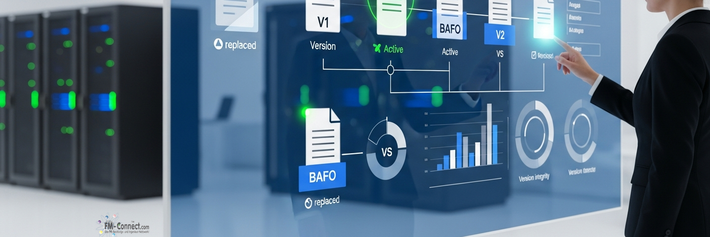 Angebotsversions Tracking im CAFM Ausschreibungsprozess zur Nachverfolgung von Änderungen