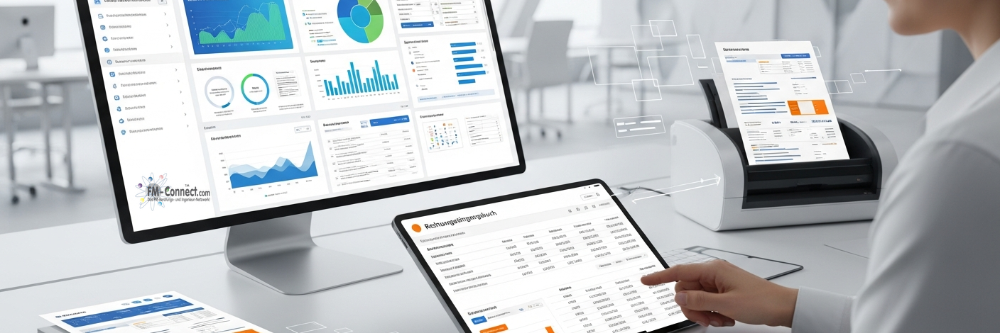 Rechnungseingangsbuch im CAFM-System zur digitalen Erfassung und Verwaltung eingehender Rechnungen