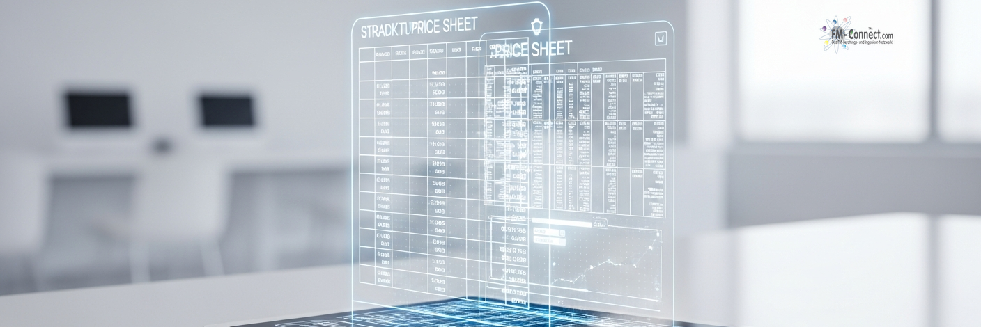 Strukturiertes Preisblatt als Excel-Vorlage für CAFM-Ausschreibungen und Angebotskalkulation